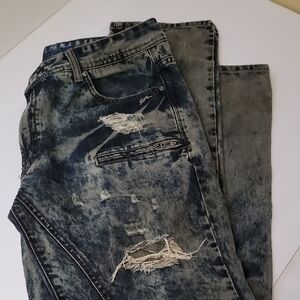Distressed Black Jeans for Men
